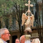 Donostia recibió por primera vez la imagen de San Miguel de Aralar